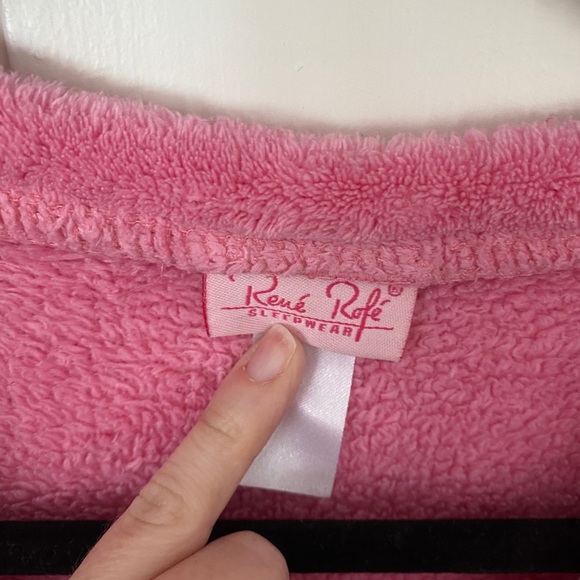 Fuzzy Rene Rofe Pink Pajama Top - Picture 4 of 5